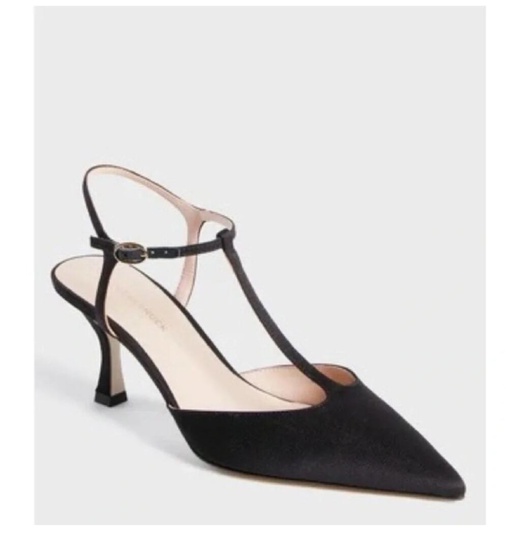 Tuckernuck Margot Grosgrain Heels 8 NWT Black Grosgrain Quiet Luxury Old Money